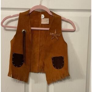 Tru-West Rancher, Denver, CO, Kids' Suede Westerm Sheriff Vest  L
